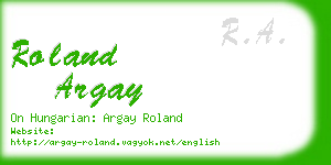 roland argay business card